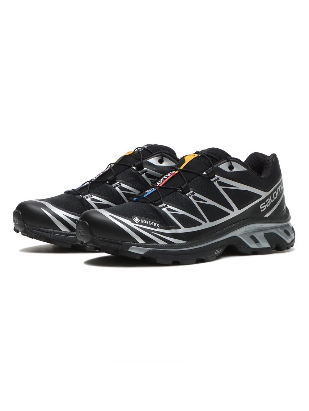 Used unisex Salomon XT-6 GORE-TEX Black Silver men’s size 7 women size 8
